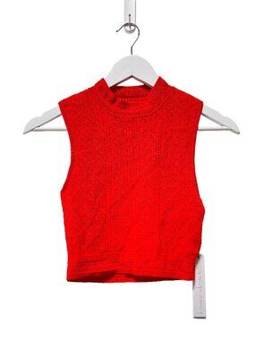 House of Harlow Crop Top Red Knit